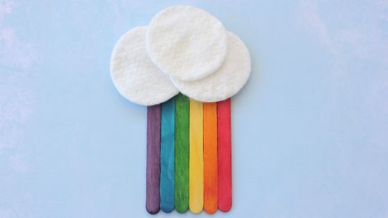 Easy Popsicle Sticks Rainbow Craft