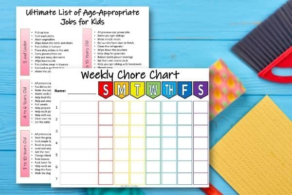 Free Printable Chore Chart PDF Template for Kids