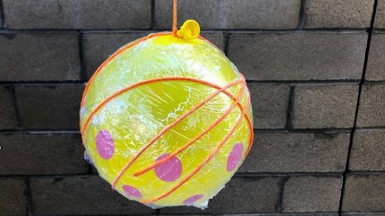 Yarn Pumpkin Wrap Balloon with Glue Yarn