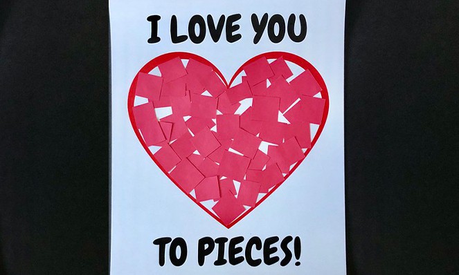 I Love You To Pieces Valentine s Day Craft Free Printable Mombrite