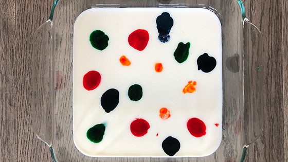 Magic Milk Food Coloring Dots