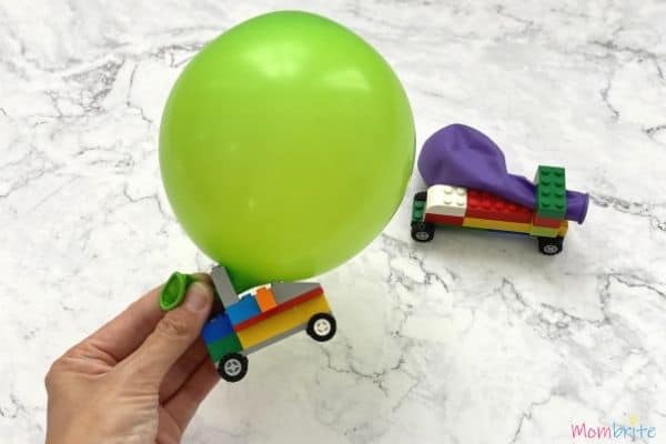 Balloon-Powered LEGO Cars Blow Up