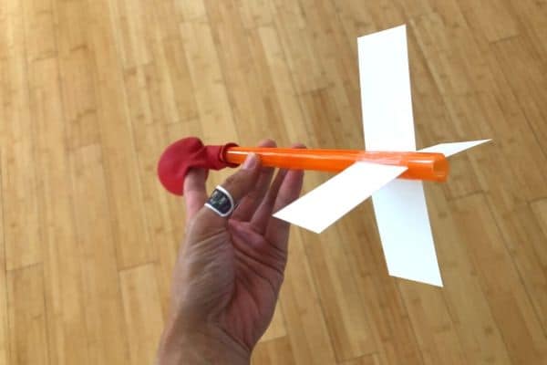 Balloon sales propelled rocket