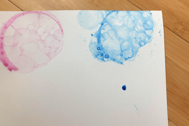 Bubble Painting On Paper