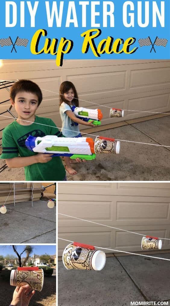 DIY Water Gun Cup Race