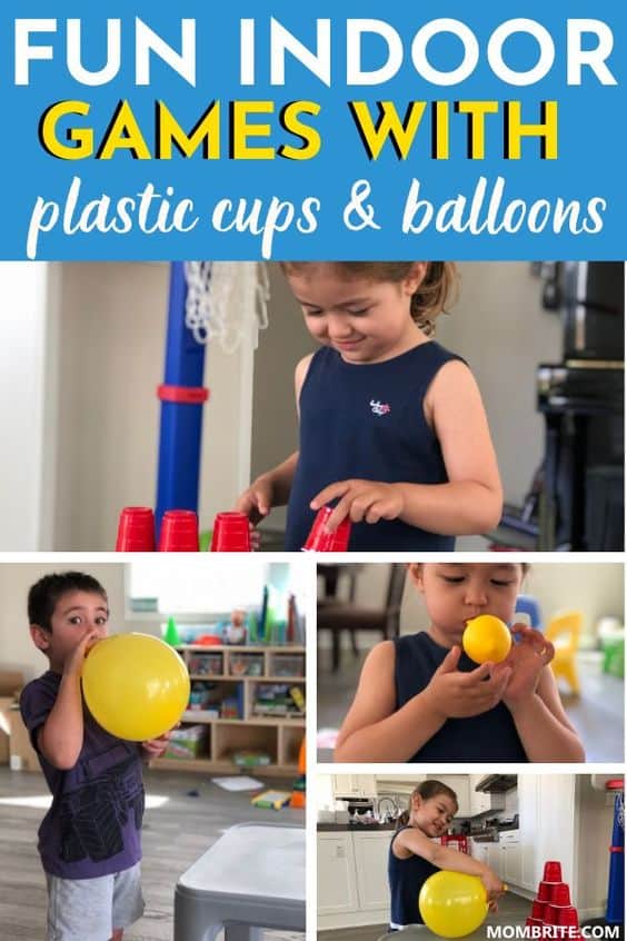 Fun Indoor Games with Plastic Cups and Balloons