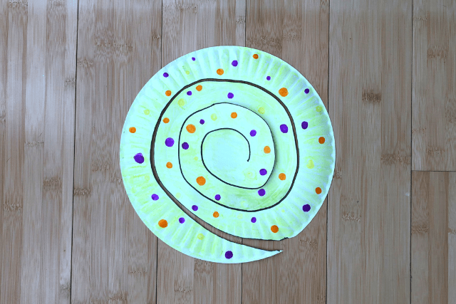 Paper Plate Snake Craft Cut Spiral