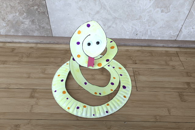 Paper Plate Snake Craft Lift String