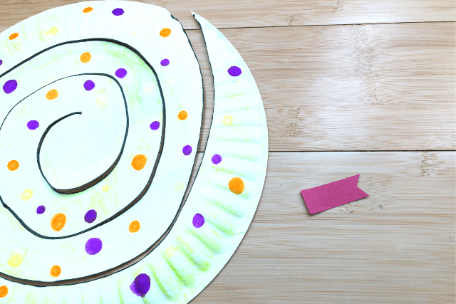 Paper Plate Snake Craft Tongue