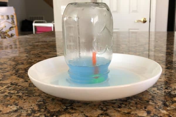 Rising Water Burning Candle Experiment