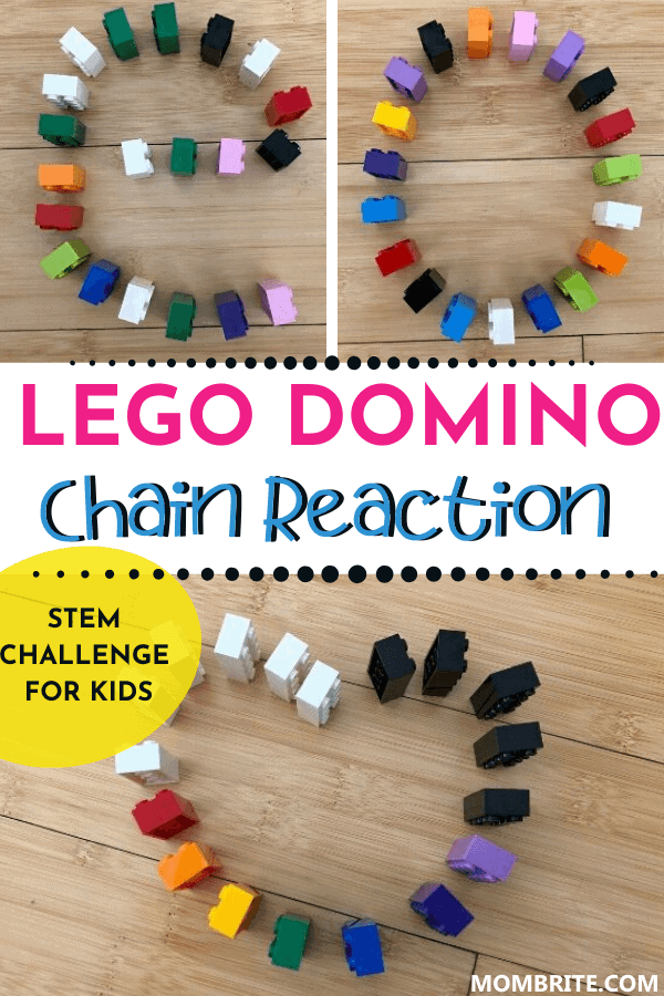 LEGO Domino Chain Reaction Pin