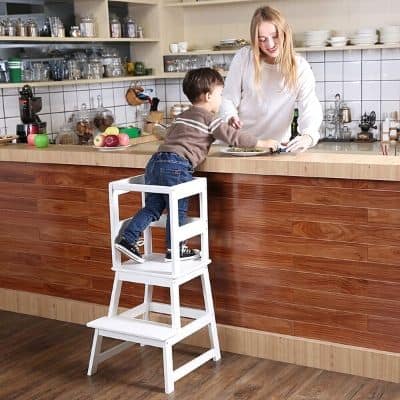 SDADI Kids Kitchen Step Stool with Safety Rail Product