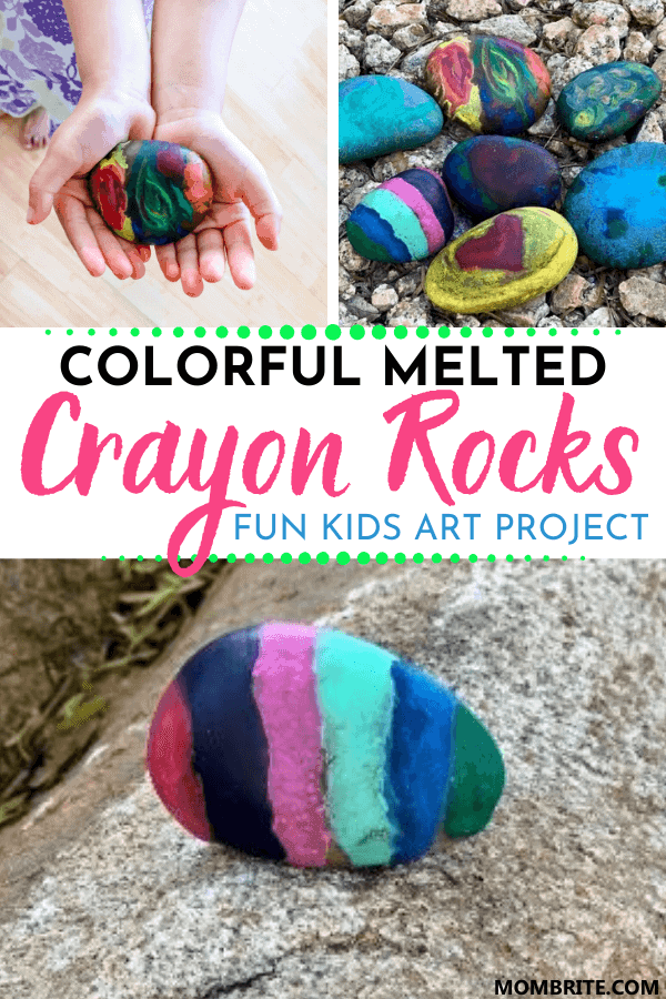 How to Make Beautiful Melted Crayon Rocks Pin