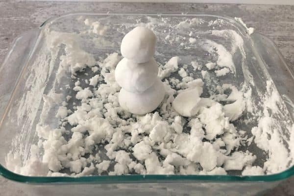 Baking Soda Snow Fake Snowman