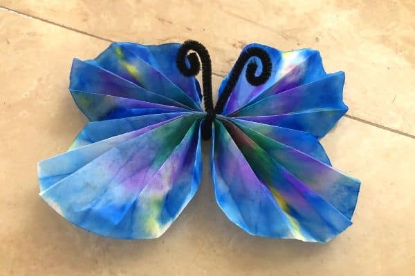 15+ Adorable Butterfly Crafts for Kids Coffee Filter Blue Butterfly