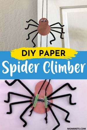 DIY Paper Spider Climber Pin