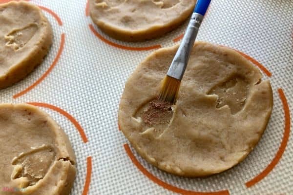 Dinosaur Footprint Cookies Cocoa Powder