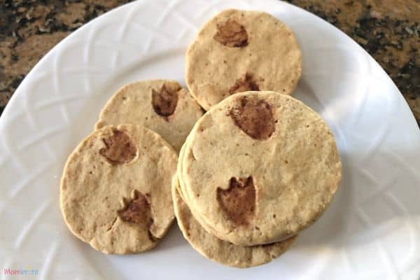 Dinosaur Footprint Cookies Top View