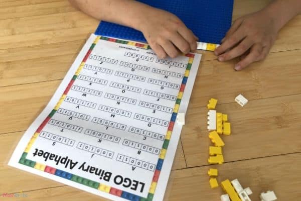 LEGO Binary Alphabet Coding Binary