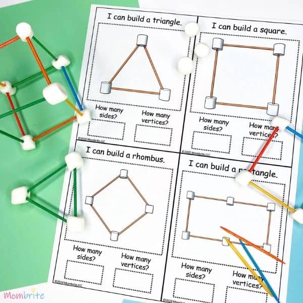 Marshmallow Geometric Shape Task Cards (3)