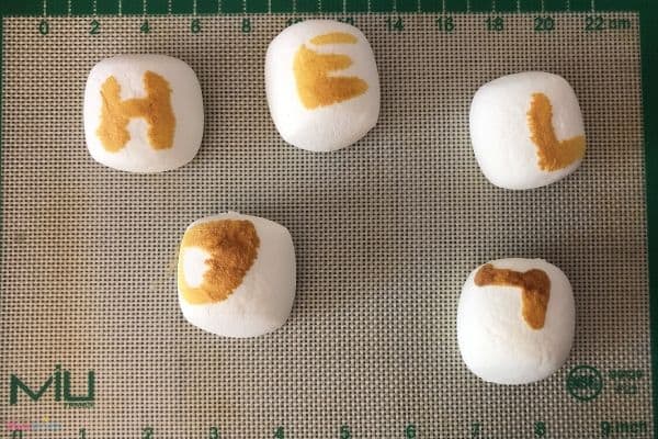 Marshmallow Secret Message HELLO