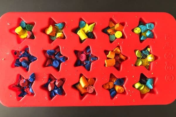 How To Melt Broken Crayons into New Fun Shapes ~ Recycle Crayons Oven