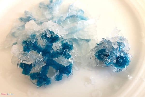 Pipe Cleaner Snowflakes Salt Crystals