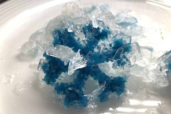 Pipe Cleaner Snowflakes Salt Crystals Closeup