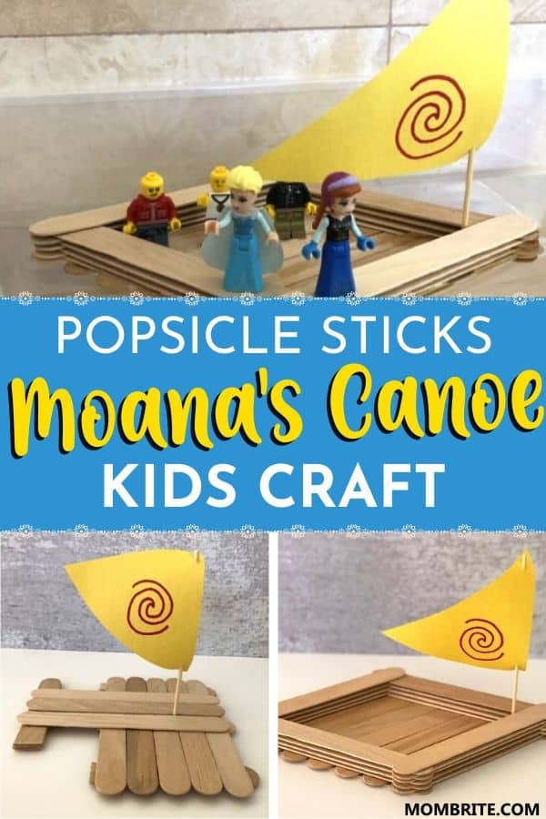 Popsicle Sticks Moana_s Canoe Kids Craft