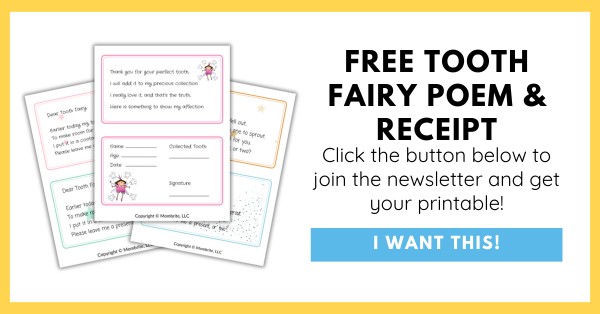 Tooth Fairy Poem & Receipt Printable Opt-In
