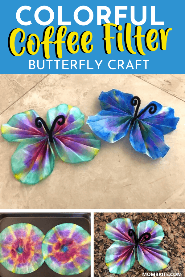 Colorful Coffee Filter Butterly Craft