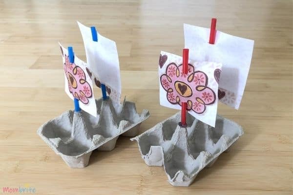 Egg Carton Boat Finished