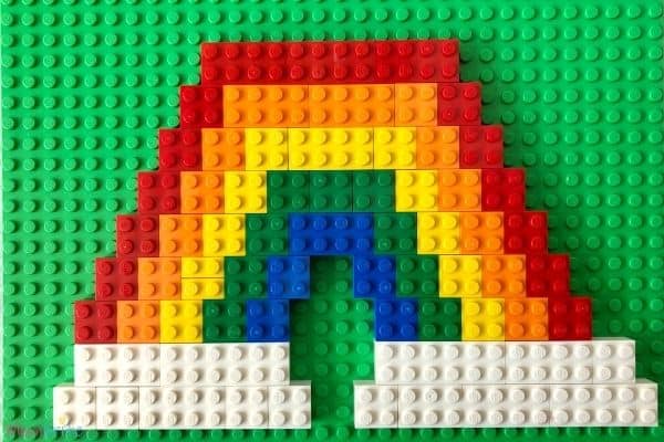 Lego Rainbow with Cloud Flat
