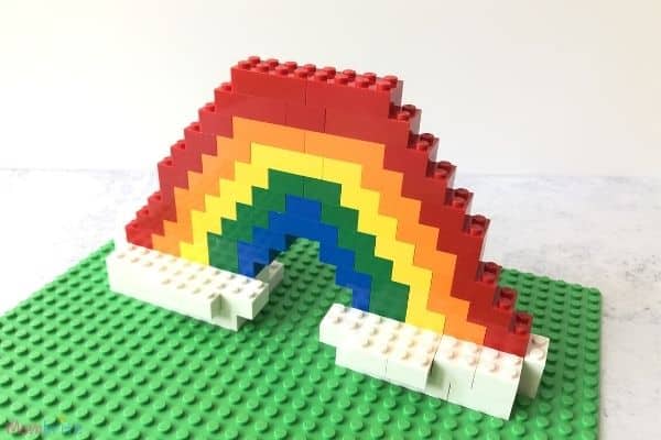 Lego Rainbow with Cloud Side View