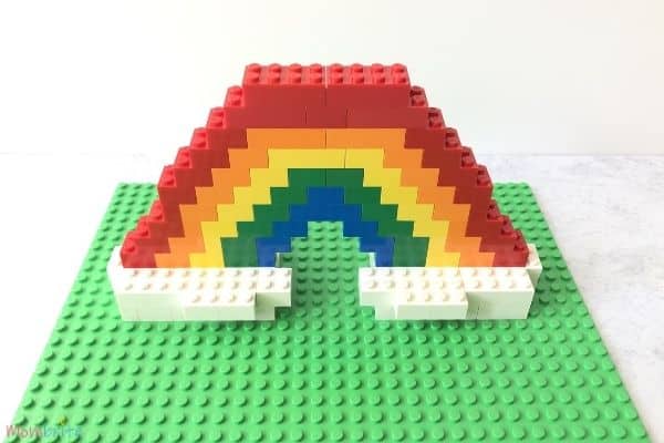 Lego Rainbow with Cloud Top View