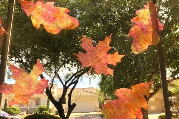 Pretty Coffee Filter Fall Leaves Suncatcher