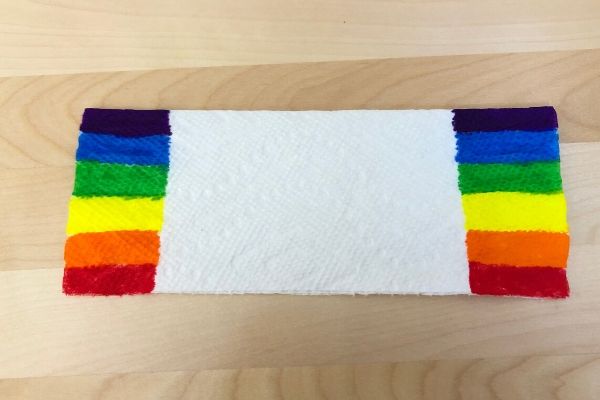 Rainbow Paper Towel Color Both Ends