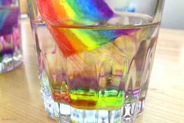 Rainbow Paper Towel Dye in Water