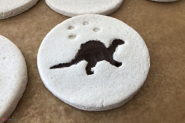 Salt Dough Dinosaur Fossils Brown Paint