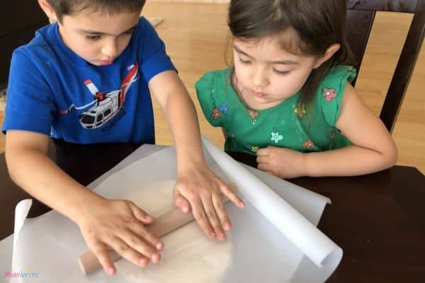 Salt Dough Dinosaur Fossils Roll Out