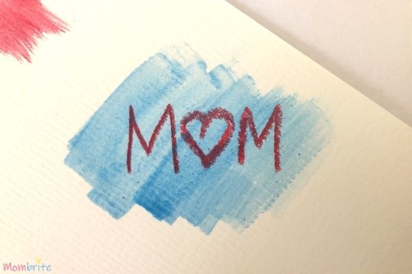 White Crayon Secret Message Blue Watercolor