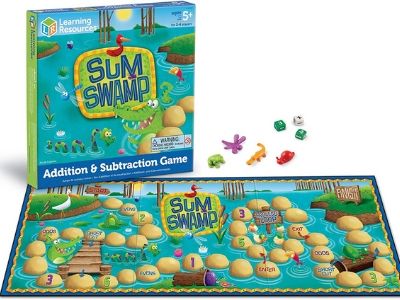 Sun Swamp Game math board game for kids