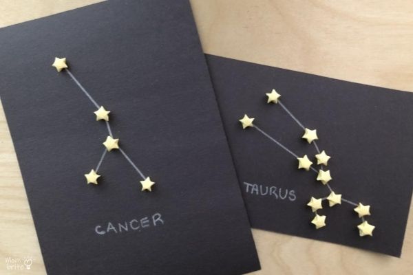 3D Star Zodiac Constellations Cancer and Taurus
