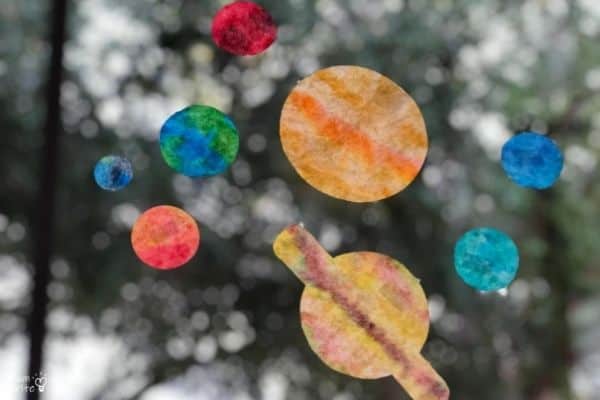 Coffee Filter Planets Suncatchers