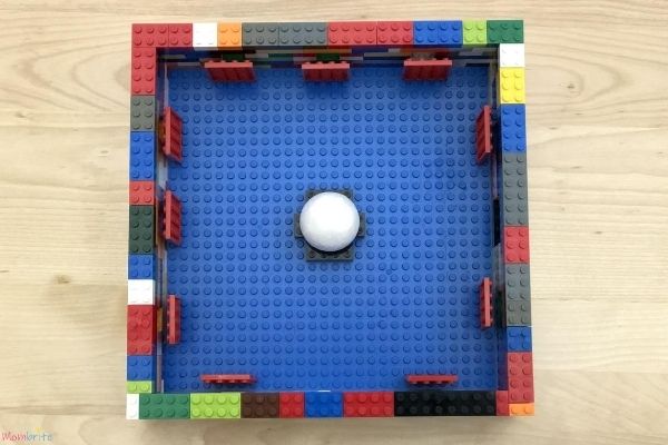 LEGO Moon Phase Science Experiment from Top