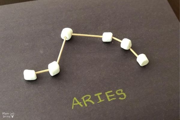 Marshmallow Zodiac Constellation Aries Closeup