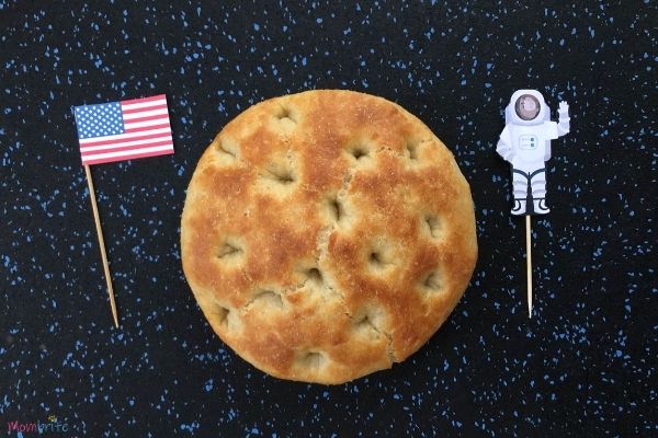 Moon Bread in Space with Stars