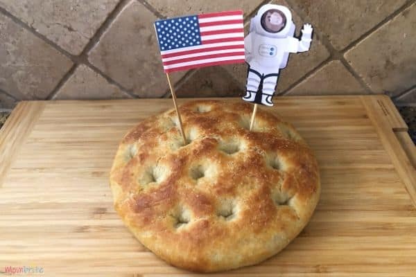 Moon Bread with Flag and Astronaut