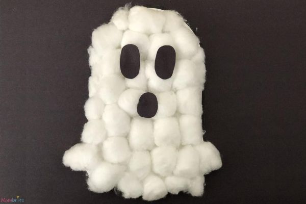 DIY Cotton Ball Ghosts + FREE Ghost Template Download!- MomDot