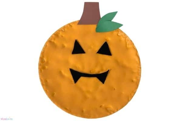 Puffy Paint Pumpkin Blank Background